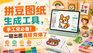 拼豆图纸生成工具,手工党必备!一键出图直接夯爆了-宝藏屋创业网
