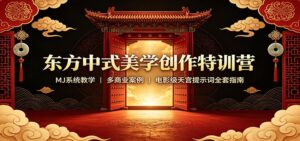 东方中式美学创作特训营:MJ系统教学,多商业案例,电影级天宫提示词全套指南-宝藏屋创业网