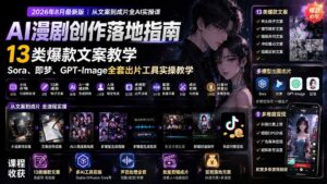 AI漫剧创作落地指南|13类爆款文案教学,Sora、即梦、GPT-Image全套出片工具实操教学-宝藏屋创业网