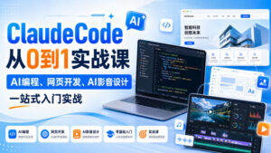 ClaudeCode从0到1实战课,AI编程、网页开发、AI影音设计一站式入门实战-宝藏屋创业网
