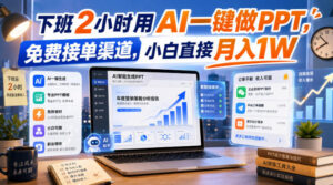 下班2小时用AI一键做PPT,免费接单渠道,小白直接月入1W【揭秘】-宝藏屋创业网