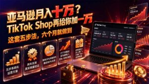 亚马逊月入十万？TikTok Shop再给你加一万——这套五步法，六个月就做到【原创双语字幕】-宝藏屋创业网