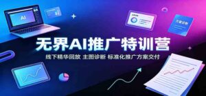 无界AI推广特训营:线下精华回放,主图诊断、标准化推广方案交付-宝藏屋创业网