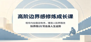 高阶边界感修炼成长课:筑牢内在稳定秩序,理清人际界限改写自身人生运势-宝藏屋创业网