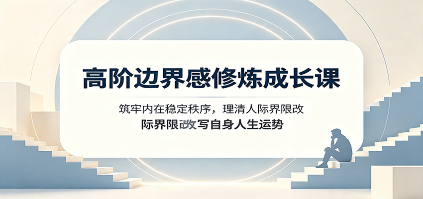 高阶边界感修炼成长课：筑牢内在稳定秩序，理清人际界限改写自身人生运势-宝藏屋创业网