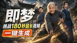 (20112期)即梦挑战180秒超长视频!一键生成3分钟电影?完整制作流程详细分享!-宝藏屋创业网