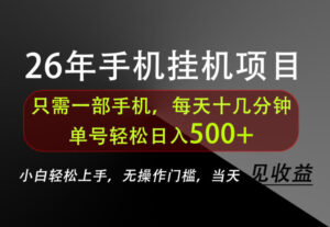 长期稳定可做,只需一部手机!单号轻松日入500+,不搞套路,只讲干货!【揭秘】-宝藏屋创业网