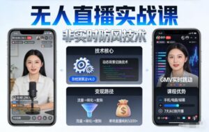 宝子哥无人直播实战课,非实时防风技术,聚焦抖音快手等平台直播带货,轻松开启直播变现之路(更新2026年08月06日)-宝藏屋创业网