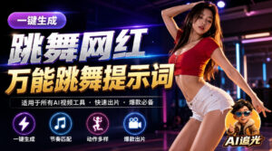 跳舞网红一键生成!万能AI跳舞提示词-任何模型都能用|AI追光-宝藏屋创业网