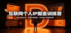 互联网个人IP掘金训练营:底层本质认知,选题内容拆解,创作者心态全套训练-宝藏屋创业网