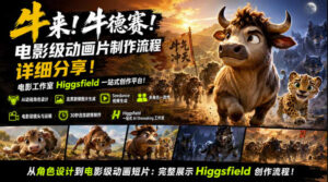 牛来!牛德赛!电影级动画片制作流程详细分享!电影工作室Higgsfield一站式创作平台,完整创作流程-宝藏屋创业网