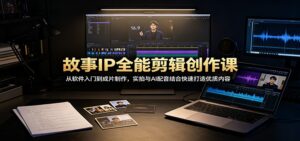 故事IP全能剪辑创作课：从软件入门到成片制作，实拍与AI配音结合快速打造优质内容-宝藏屋创业网