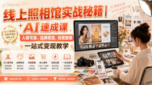 线上照相馆实战秘籍|AI速成课,人像写真、品牌视觉、创意图像一站式变现教学-宝藏屋创业网