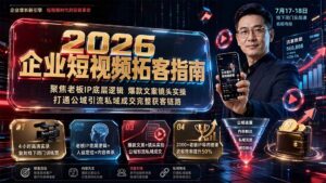 2026企业短视频拓客指南：聚焦老板IP底层逻辑，爆款文案镜头实操，打通公域引流私域成交完整获客链路-宝藏屋创业网