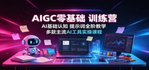 AIGC零基础训练营:AI基础认知,提示词全阶教学,多款主流AI工具实操课程-宝藏屋创业网