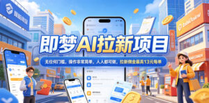 2026年即梦AI拉新项目最新玩法,无任何门槛,操作非常简单,人人都可做,拉新佣金最高13米每单(更新08月07日)-宝藏屋创业网