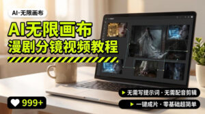 AI无限画布制作爆款漫剧分镜视频搭建教程,无需写脚本,无需制作音频,一键制作超简单-宝藏屋创业网