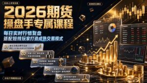 2026期货操盘手专属课程-更新8月,每日实时行情复盘,适配短线玩家打造成熟交易模式-宝藏屋创业网