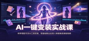 AI一键变装实战课：即梦搭配可灵AI工具实操，零基础做出丝滑人物替换变装短视频-宝藏屋创业网