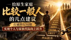 付费文章：给原生家庭比较一般人的几点建议，打破阶层局限，实现个人与家族代际向上跃升-宝藏屋创业网