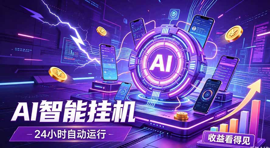 AI智能广告挂机，躺赚新模式 设备托管运行，解放双手持续变现-宝藏屋创业网