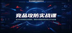 竞品攻防实战课:全方位对标截流与反截流,搭建360度监控体系抢占平台流量-宝藏屋创业网