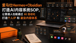 爱马仕Hermes+Obsidian打造AI内容系统SOP,让普通人也能通过 AI 自动化打造个人IP 和 副业内容体系-宝藏屋创业网