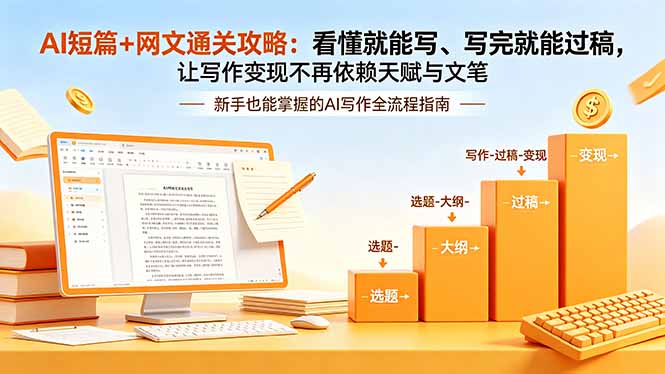 AI短篇+网文通关攻略-更新：看懂就能写、写完就能过稿，让写作变现不再依赖天赋与文笔-宝藏屋创业网