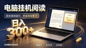 看小说也有收益？自动化流程，轻松日入300+-宝藏屋创业网
