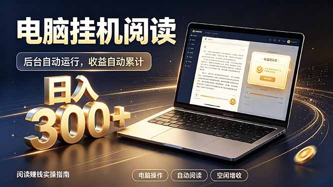 看小说也有收益?自动化流程,轻松日入300+-宝藏屋创业网