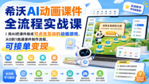 希沃AI动画课件全流程实战课|用AI把课件做成可点击互动的动画游戏,从0到1跑通课件制作流程,可接单变现-宝藏屋创业网
