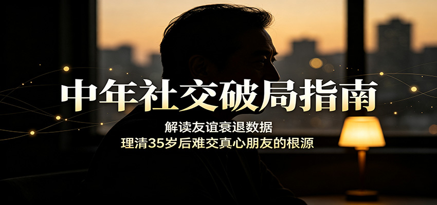 中年社交破局指南：解读友谊衰退数据，理清35岁后难交真心朋友的根源-宝藏屋创业网