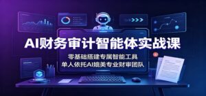 AI财务审计智能体实战课:零基础搭建专属智能工具,单人依托AI媲美专业财审团队-宝藏屋创业网