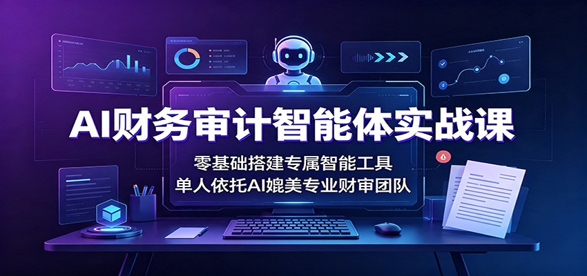 AI财务审计智能体实战课：零基础搭建专属智能工具，单人依托AI媲美专业财审团队-宝藏屋创业网