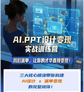 AI+PPT设计变现实战训练营，我们派单，让你的才华直接变现，三大核心模块带你构建Al设计x派单变现的完整闭环-宝藏屋创业网