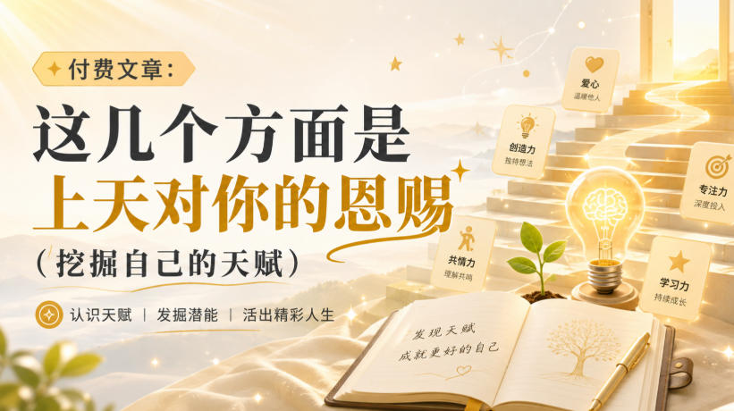 付费文章：这几个方面是上天对你的恩赐(挖掘自己的天赋)-宝藏屋创业网