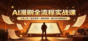 AI漫剧全流程实战课:工具上手、剧本撰写、爆款逻辑、提示词与剪辑成片-宝藏屋创业网
