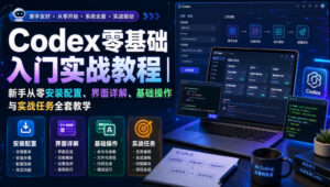 Codex零基础入门实战教程|新手从零安装配置、界面详解、基础操作与实战任务全套教学-宝藏屋创业网