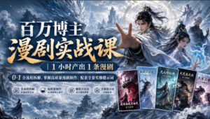 百万博主漫剧实战课|1小时产出1条漫剧,0‑1全流程拆解,掌握高质量漫剧制作,配套全套实操提示词-宝藏屋创业网