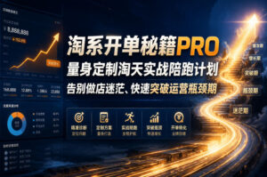 淘系开单秘籍PRO,量身定制淘天实战陪跑计划,告别做店迷茫、快速突破运营瓶颈期(更新260823)-宝藏屋创业网