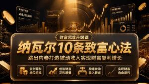 付费文章:纳瓦尔10条致富心法,跳出内卷打造被动收入实现财富复利增长-宝藏屋创业网
