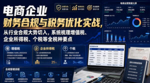 电商企业财务合规与税务优化实战,从行业合规大势切入,系统梳理增值税、企业所得税、个税等全税种要点-宝藏屋创业网