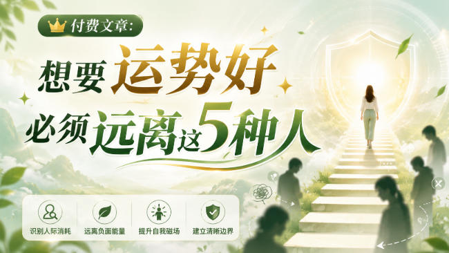 付费文章：想要运势好，必须远离这5种人-宝藏屋创业网
