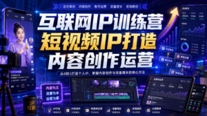 互联网IP训练营,短视频IP打造,内容创作运营-宝藏屋创业网