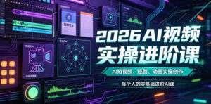 2026AI视频实操进阶课,AI短视频、短剧、动画实操创作,每个人的零基础进阶ai课(更新0825)-宝藏屋创业网