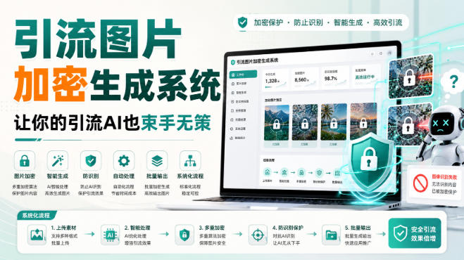 引流图片加密生成系统，让你的引流AI也束手无策-宝藏屋创业网