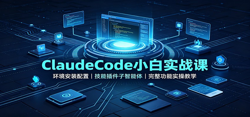 ClaudeCode小白实战课：环境安装配置，技能插件子智能体，完整功能实操教学-宝藏屋创业网