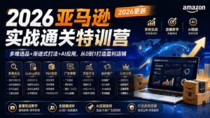 2026亚马逊实战通关特训营-2026更新,多维选品+渐进式打法+AI应用,从0到1打造盈利店铺-宝藏屋创业网