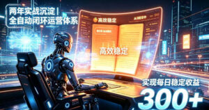 两年实战沉淀｜全自动闭环运营体系，实现每日稳定收益300+【揭秘】-宝藏屋创业网