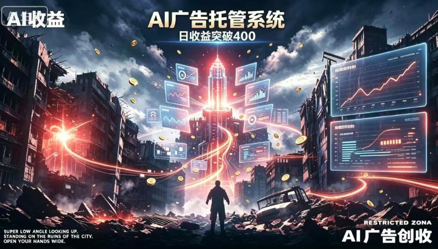 AI智能广告，全自动化运行，单日可达400+，小白新手0基础上手【揭秘】-宝藏屋创业网